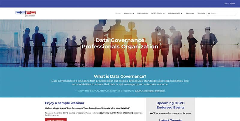 Screenshot of DGPO Website